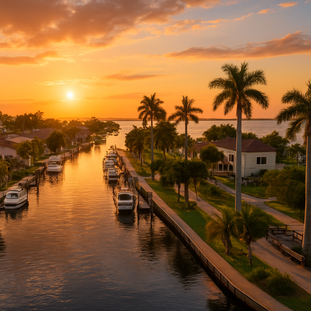 Apollo Beach Florida waterfront canals on Tampa Bay near the Manatee Viewing Center - BlackRide luxury car service