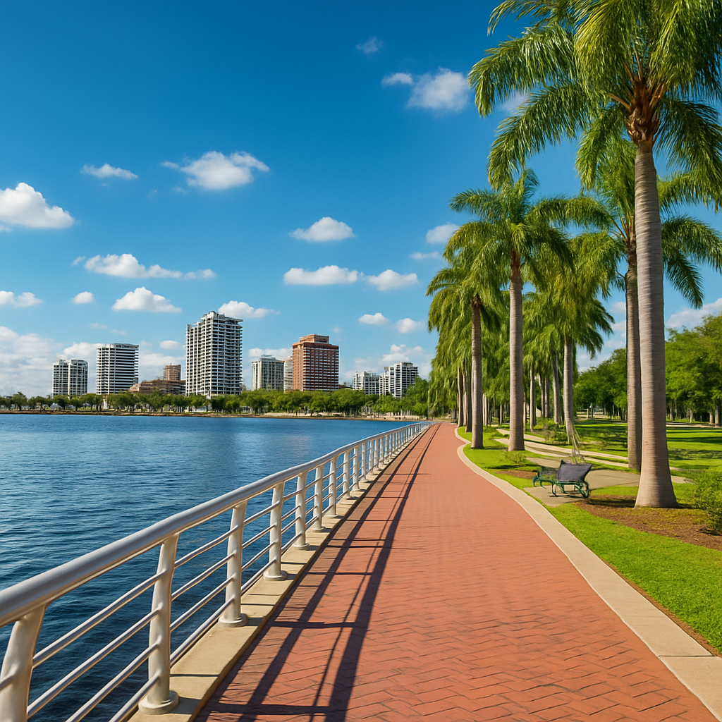 Bradenton Florida Riverwalk along the Manatee River - BlackRide luxury car service