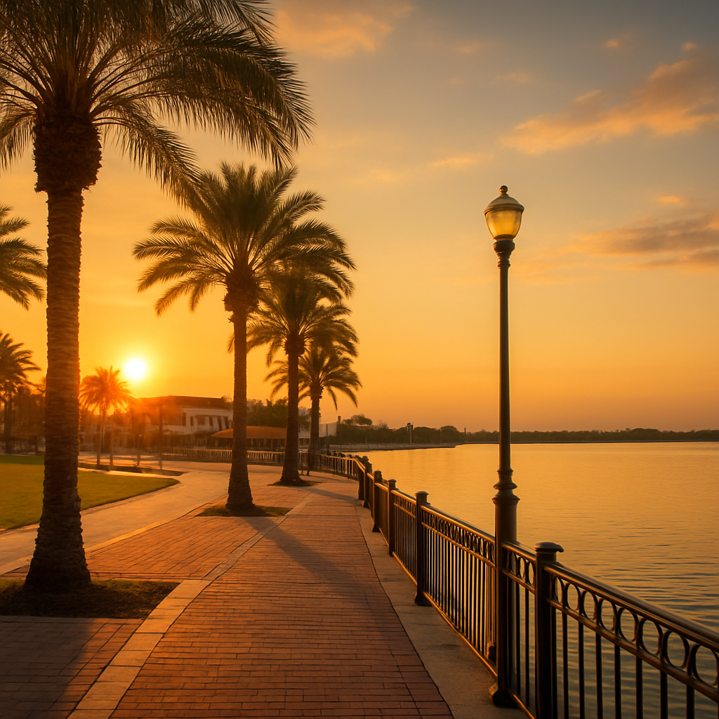 Kissimmee Florida lakefront near Old Town and Lake Tohopekaliga - BlackRide luxury car service