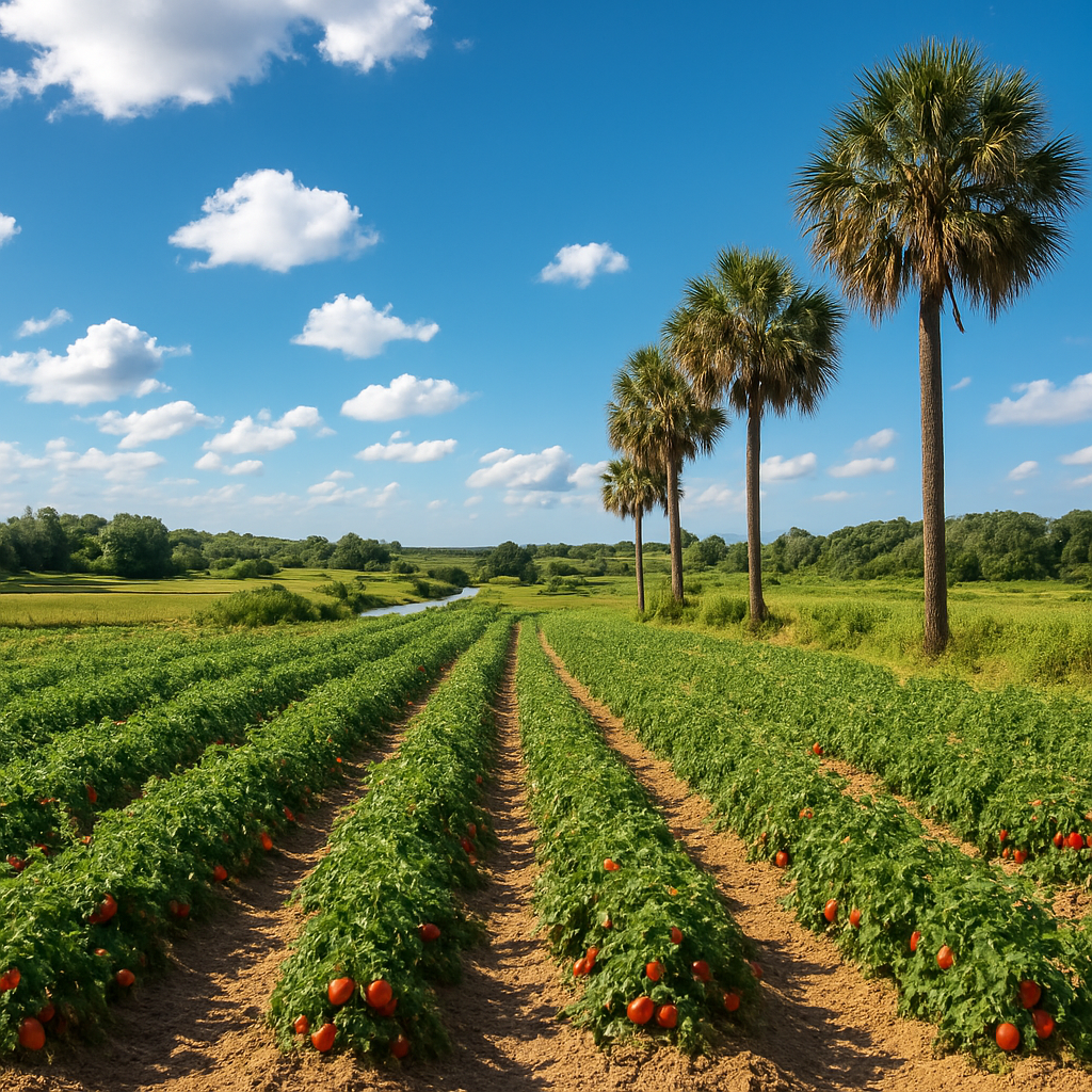 Ruskin Florida farmland near the Little Manatee River on the South Shore of Tampa Bay - BlackRide luxury car service