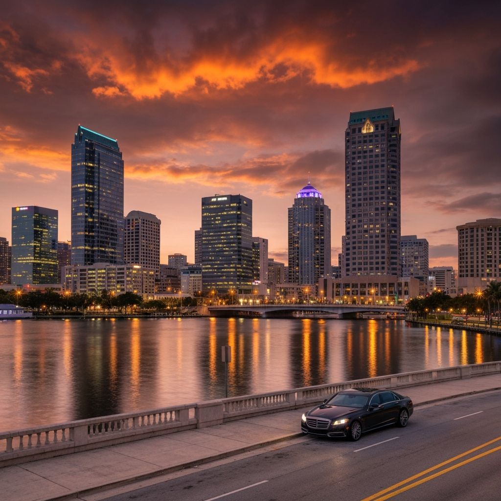 Downtown Tampa Florida skyline - BlackRide luxury car service