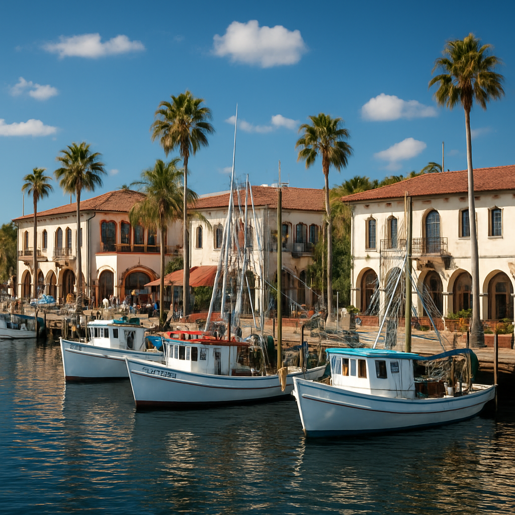 Tarpon Springs Florida historic Greek sponge docks waterfront - BlackRide luxury car service